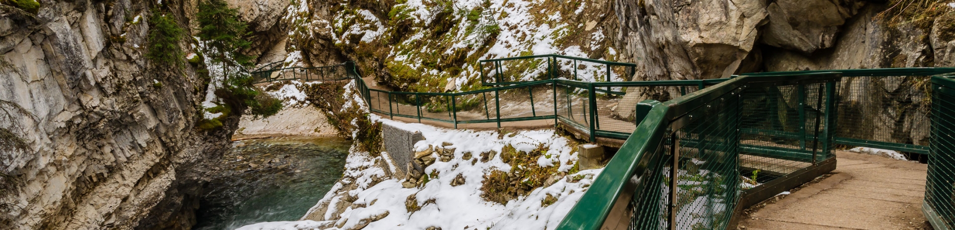 Johnston Canyon with Snow