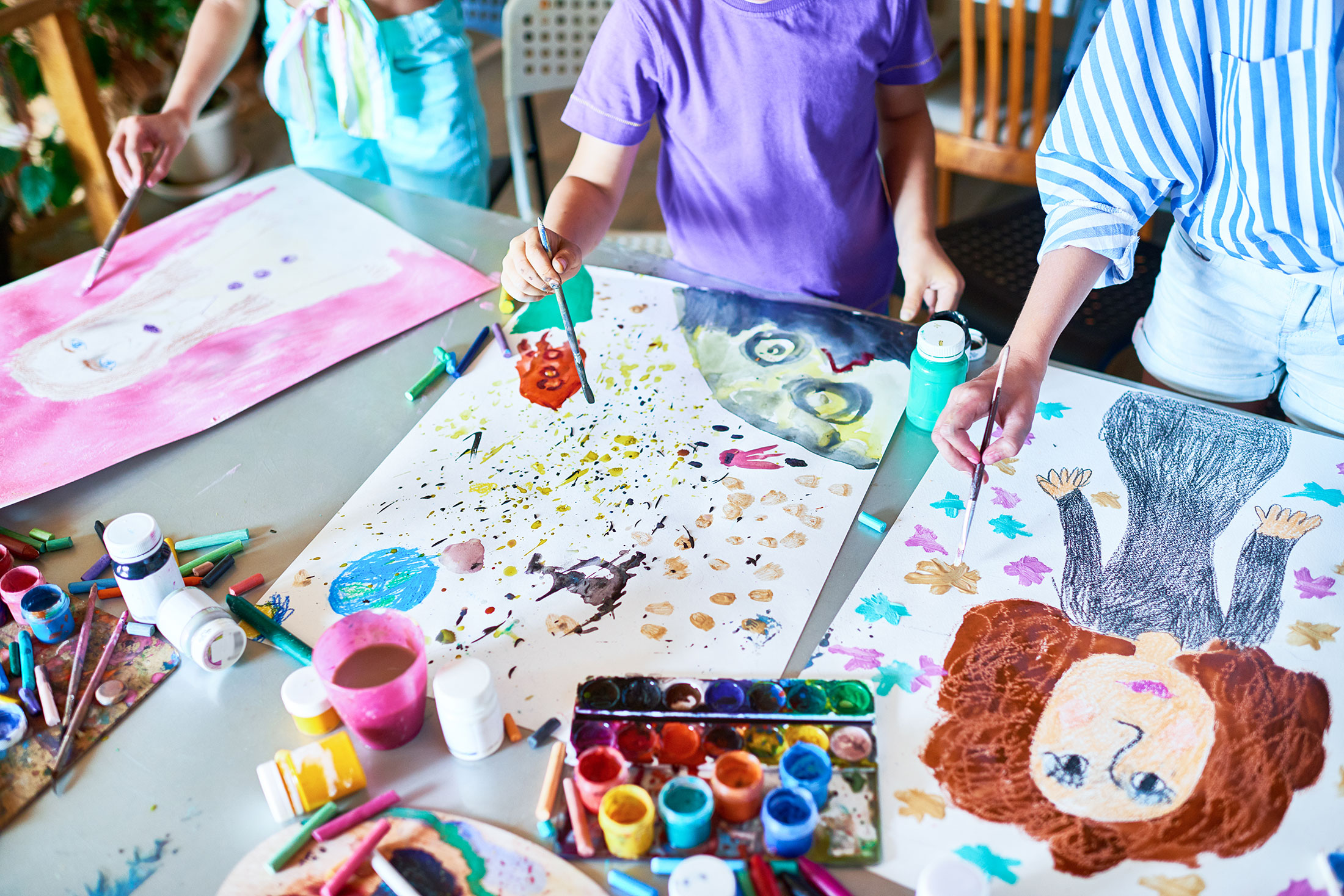 Children painting