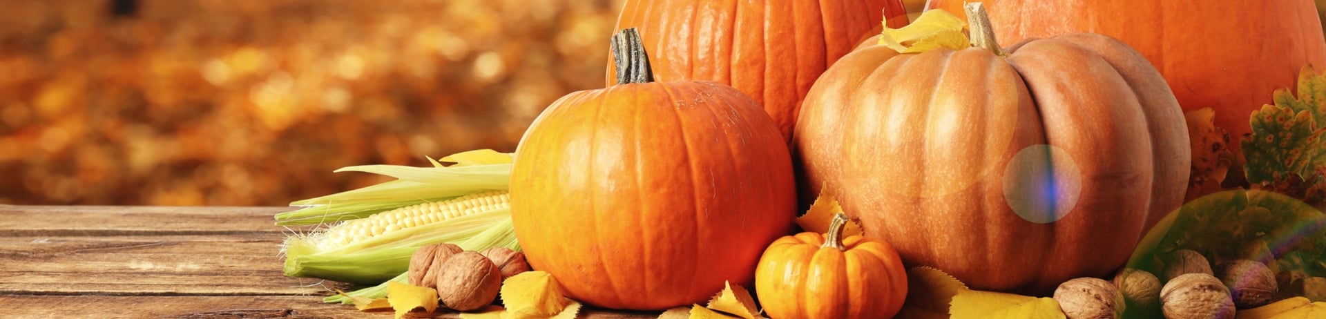 pumpkins on an outdoor table