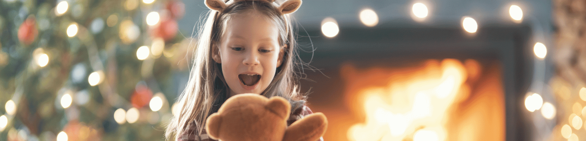 Little girl hugging teddy bear