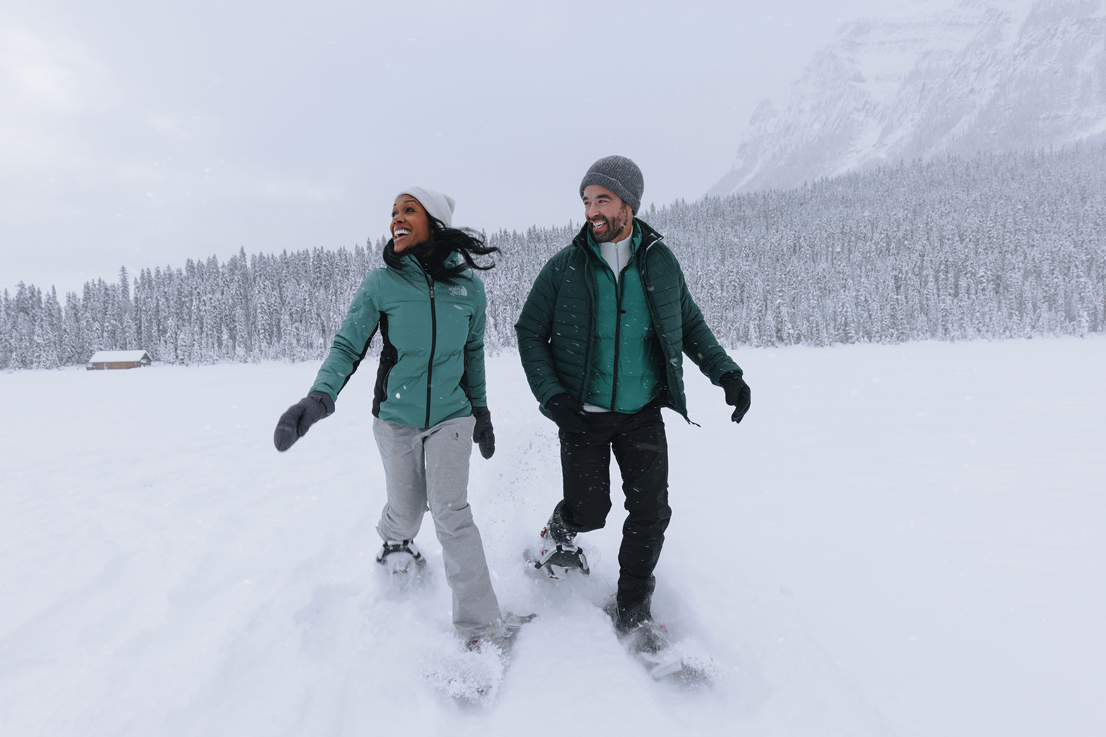 Snowshoe through fresh fluffy powder