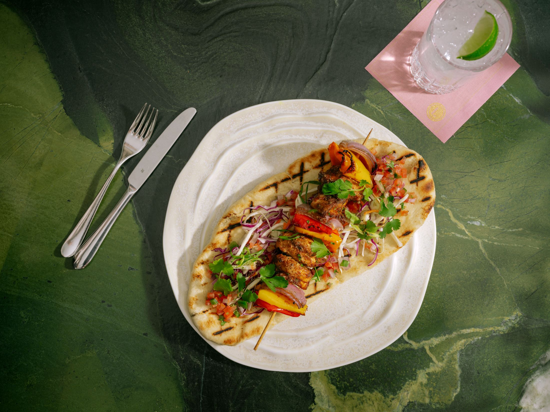 Plated Mediterranean dish