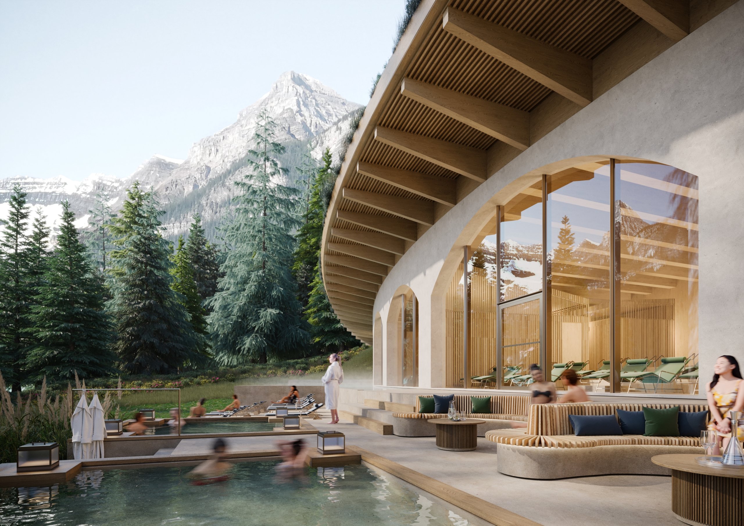 Basin Glacial Waters, a thermal bathing experience on the shores of Lake Louise